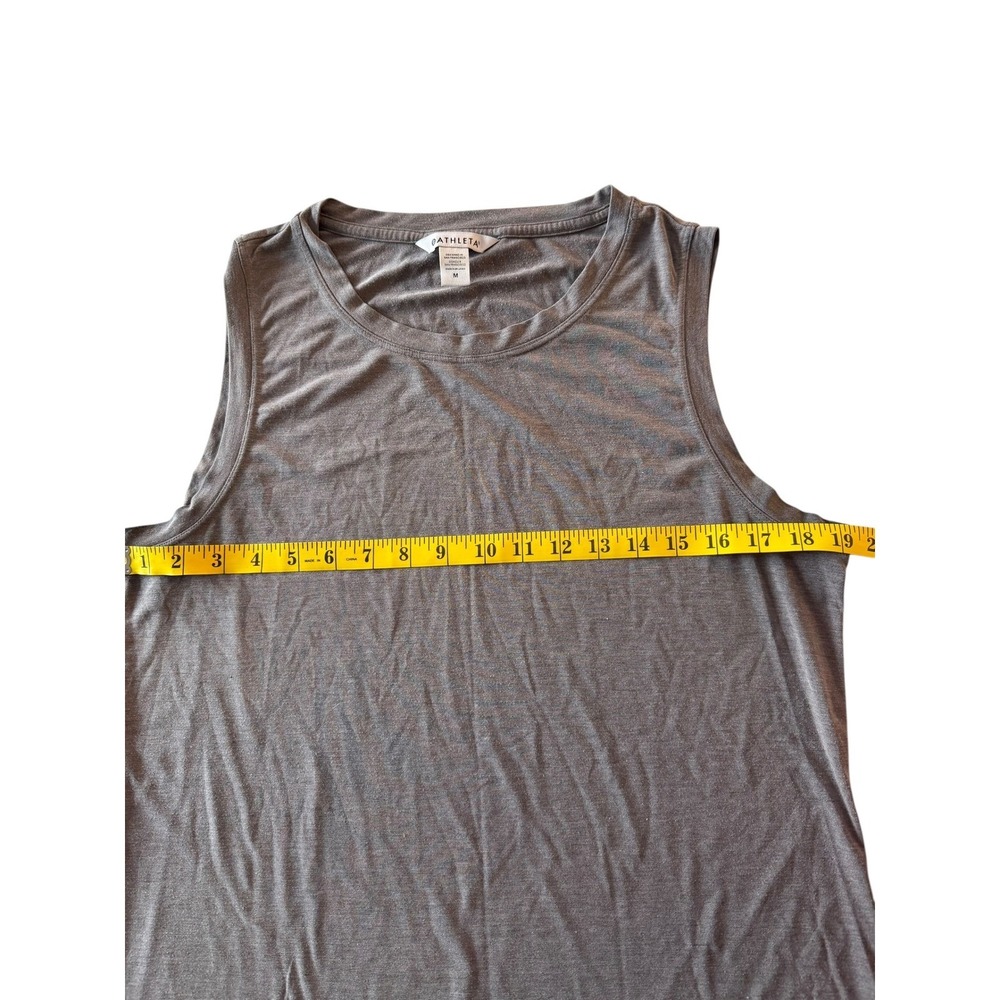 Athleta Womens Gray Heathered Muscle Tank Top Activewear Size M - Picture 5 of 6